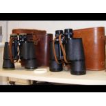 Two sets of vintage binoculars