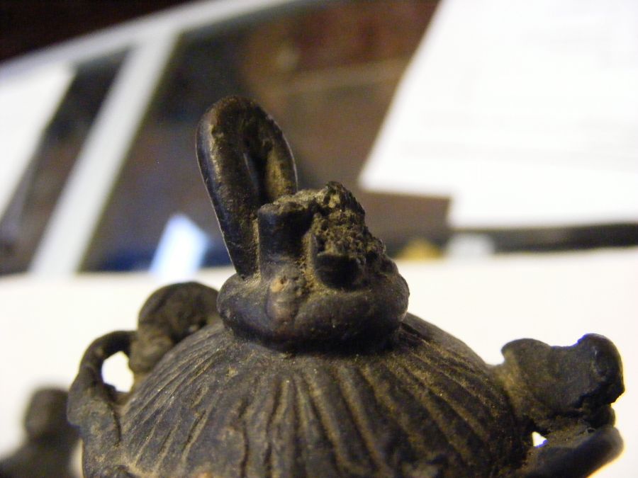 A bronze deity figure - 26cm high, together with o - Image 3 of 11