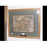 MATTHAIS QUADT - An antique coloured map of The Ar