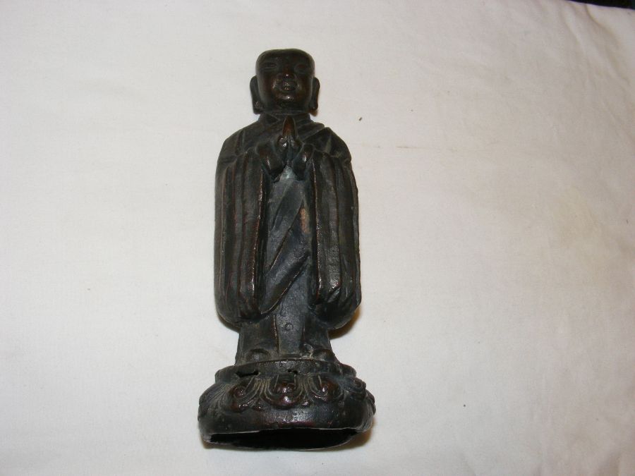 A bronze deity figure - 26cm high, together with o - Image 9 of 11