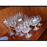 A selection of cut glass ware including Royal Doul