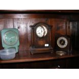 A Smiths brown Bakelite mantel clock, an Enfield g