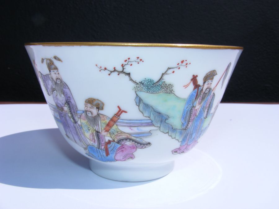A Chinese Tongzhi Period lady's bowl with hand pai - Image 10 of 20