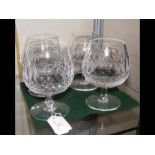 A set of four Waterford Crystal 'Colleen' brandy b