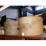 A pair of vellum hat boxes