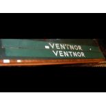 An original enamel Ventnor Train Station sign, tog