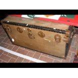 A vintage travelling trunk