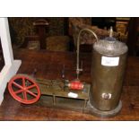 A stationary steam engine - 28cm wide x 20cm high