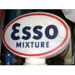 An original glass pump globe - Esso Mixture - 39cm