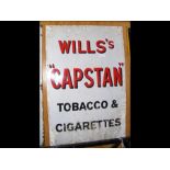 An antique Wills's 'Capstan' Cigarette enamel adve