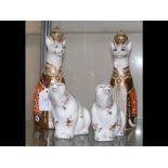 A pair of Royal Crown Derby Royal Siamese cats - 2