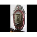 A modern Venetian style wall mirror - 140cm x 70cm