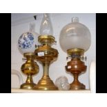 Three reproduction oil lamps