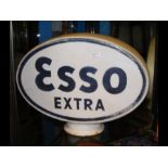 An original glass pump globe - Esso Extra - circa