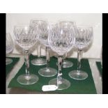 A set of six Waterford Crystal 'Colleen' hock glas