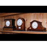 Three late Victorian mantle clocks, one with two t