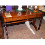 A Victorian mahogany library table with two drawer