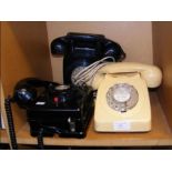 Three mid 20th century telephones