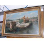 GORDON DAVIES - a large oil on canvas - the Ponte