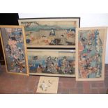 A pair of oriental pictures - Japanese coastal sce
