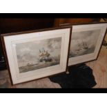 After H.A LUSCOMBE - a pair of coloured prints of