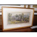 BURTON - watercolour of a mill in Wales - signed a