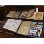Five stamp albums - GB and other