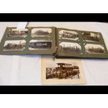 An album of 93 monogrammed postcards, early railwa