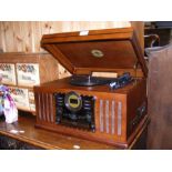 A vintage style CD/record player/radio