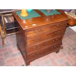 A small proportioned antique mahogany chest