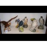 A collection of six Beswick ornithological figures