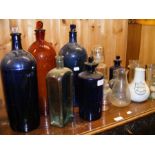 Assorted Chemist's vintage bottles, including Timo