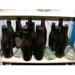 A collection of Isle of Wight bottles, including Y