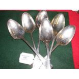 Six assorted Georgian table spoons