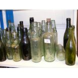 A collection of Isle of Wight bottles, including R
