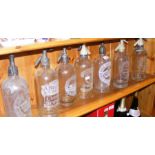 A collection of seven vintage Isle of Wight soda s