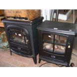Two Dimplex electric log effect stoves