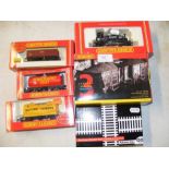 Six boxed Hornby goods wagons, together with two t