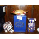 Three boxed Royal Crown Derby animal paperweights,