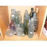 A selection of old Isle of Wight cod bottles and o