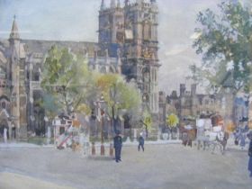 WILLIAM F LIDDELL - a watercolour of Westminster A