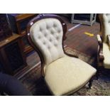 The matching button back drawing room chair