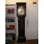 An eight day Japanned Grandfather clock - for rest