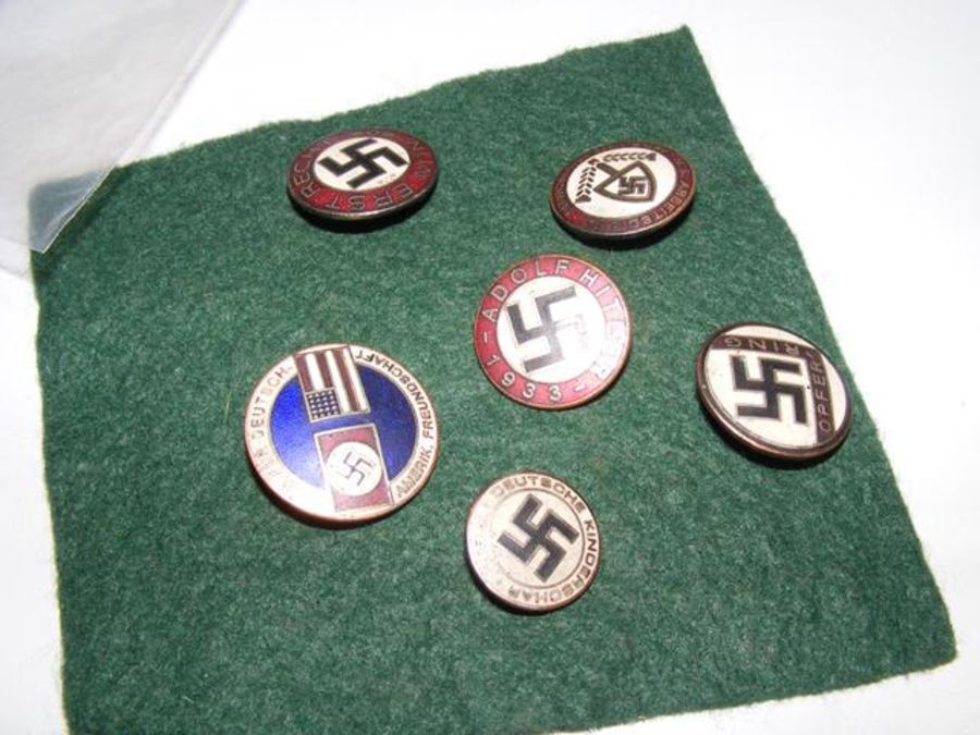 A selection of six German enamel badges