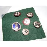 A selection of six German enamel badges