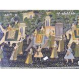 An Indian painting of elephant procession