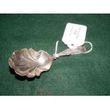 A silver caddy spoon, Exeter 1863 by James & Josia