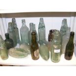 A collection of Isle of Wight bottles, including W