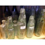 A selection of old Isle of Wight cod bottles and o