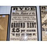 An old Wallis, Riddett & Co. property sale poster